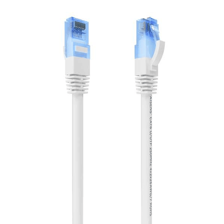 Aisens Cable de Red Latiguillo RJ45 Cat.6 UTP AWG26 CCA - 10m - Color Blanco 1
