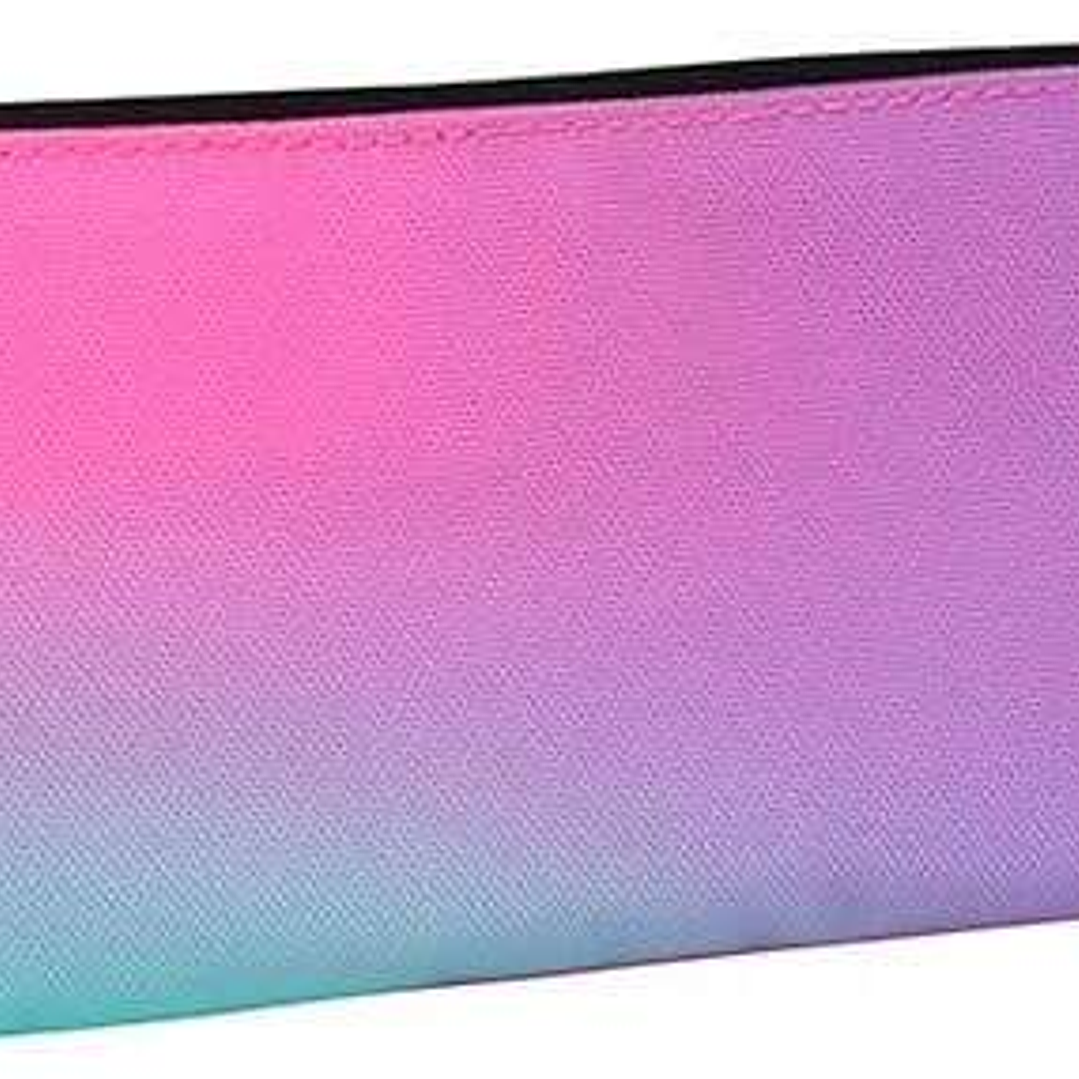 Milan Sunset Estuche Pequeño Plano Rectangular - Tejido Resistente a las Roturas y Rasgaduras - Medidas 23x9x1.3cm - Color Rosa 1