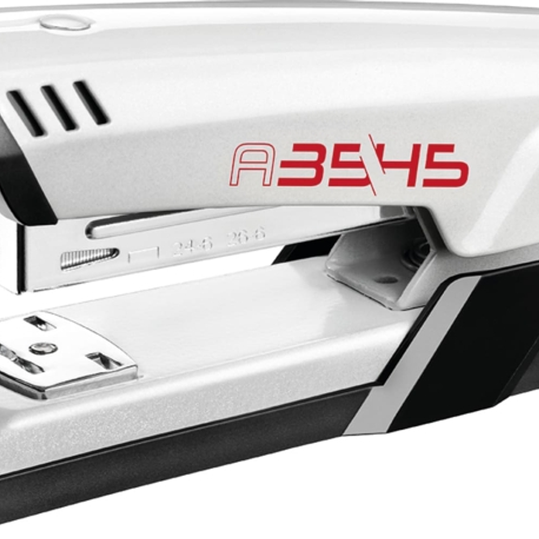 Maped Half Strip A-3545 Grapadora Metalica de Sobremesa - Hasta 25 Hojas a la Vez - Admite Grapas 24/6 y 26/6 - Grapado Abierto y Cerrado - Color Blan 1