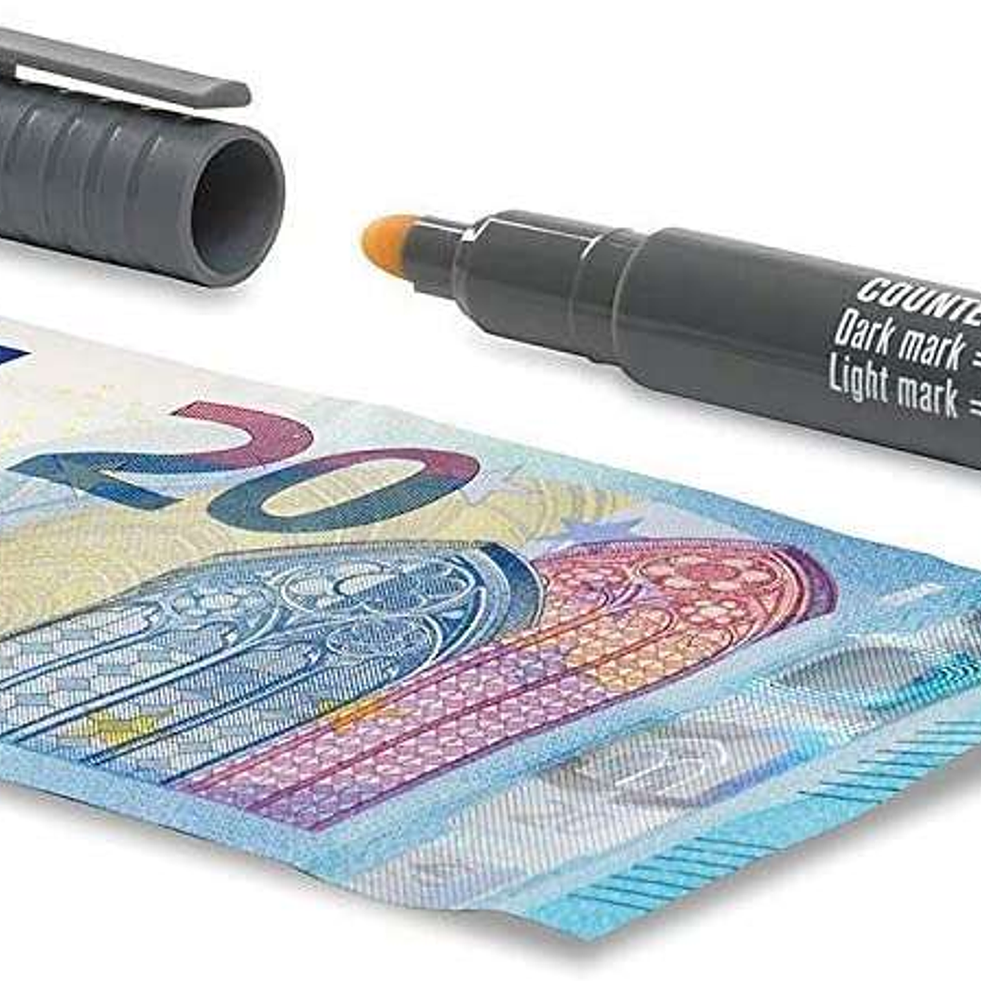 Safescan 30 Boligrafo Detector de Billetes Falsos - Verificacion en 2 Segundos - Tinta con Base de Yodo 1