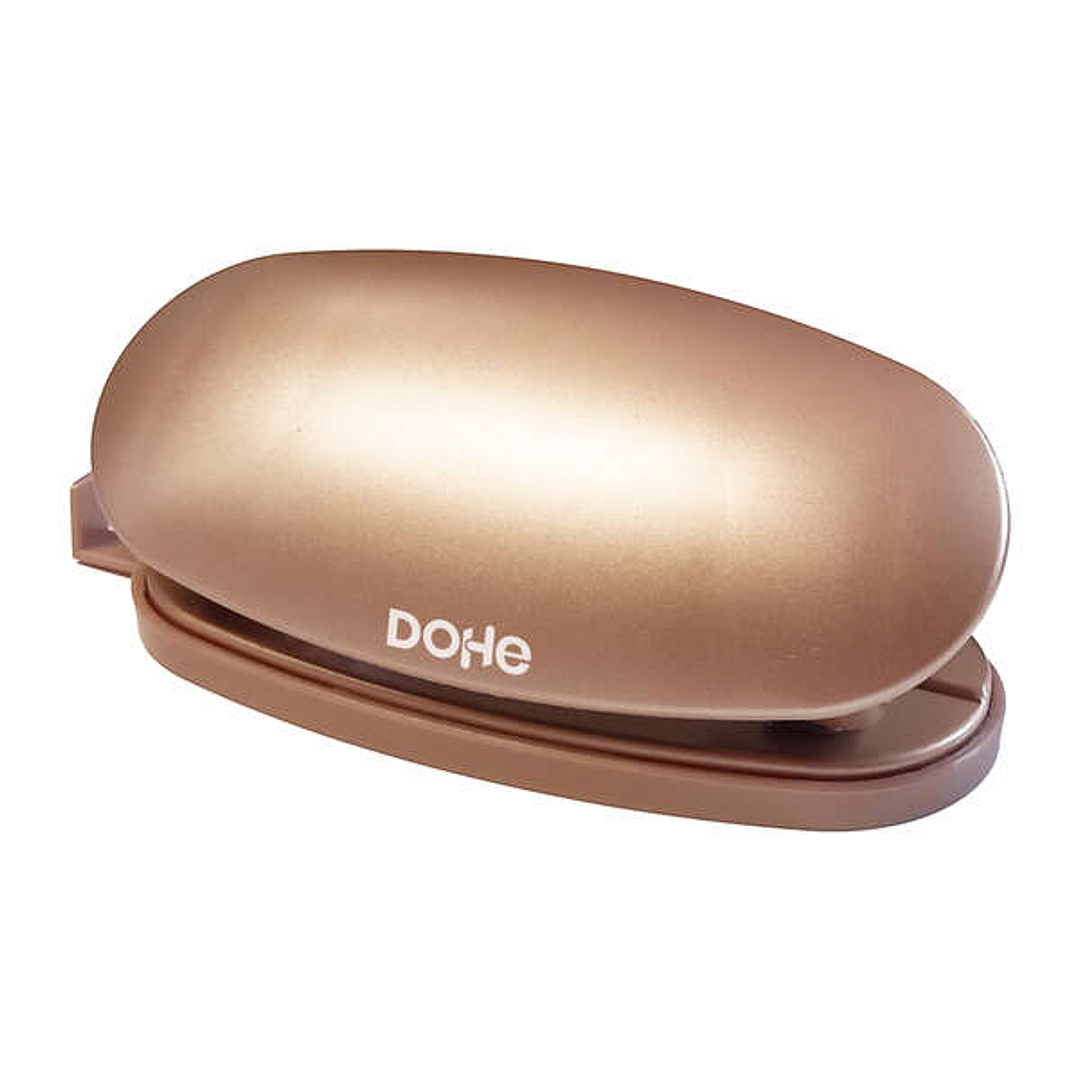 Dohe Taladro de Sobremesa de Plastico Resistente - Capacidad de Taladro hasta 16 Hojas - Guia para Regular Tamaño de Papel - Cubeta para Residuos de G 1