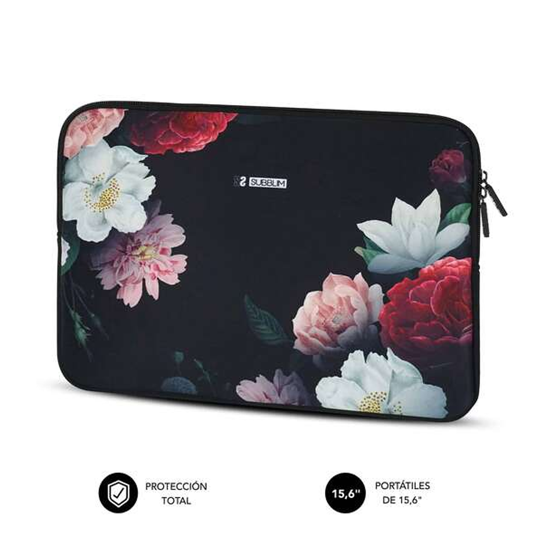Subblim Funda Trendy de Neopreno - Grosor 3Mm - Resistencia a Golpes y Caidas - Color Flowers 1