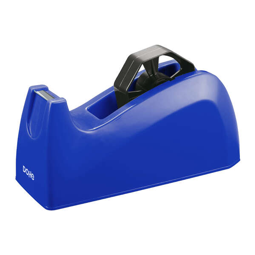 Dohe Portarrollos para Cintas Adhesivas de hasta 19mm y 66 Metros - Cilindro Extraible y Base Antideslizante - Cuchilla Metalica de Corte 1