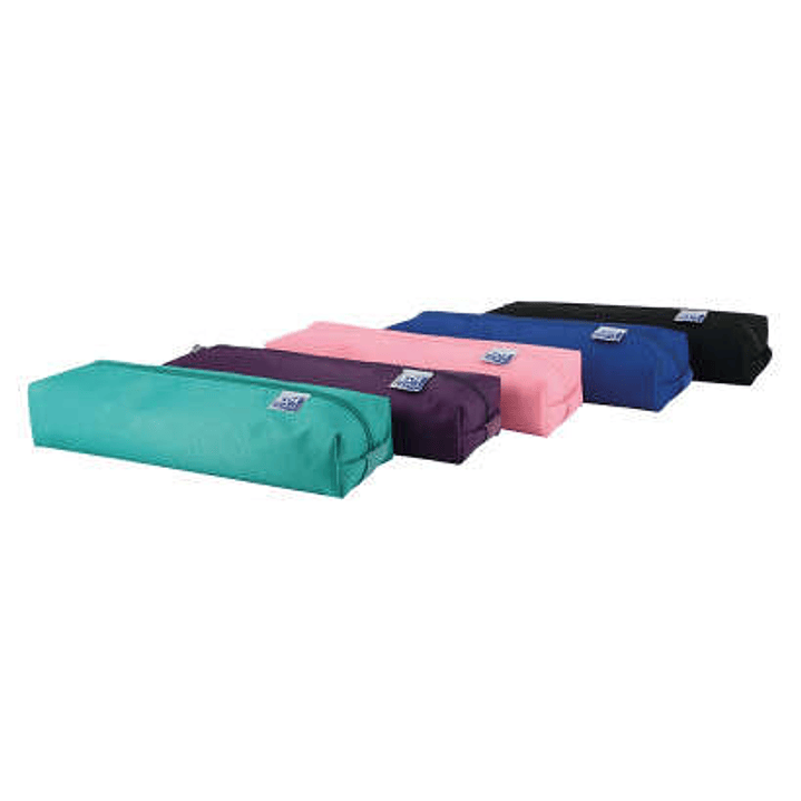 Oxford Kangoo Teens Estuche Rectangular Mediano - Goma Elastica para unirlo al Cuaderno - Colores Surtidos 1