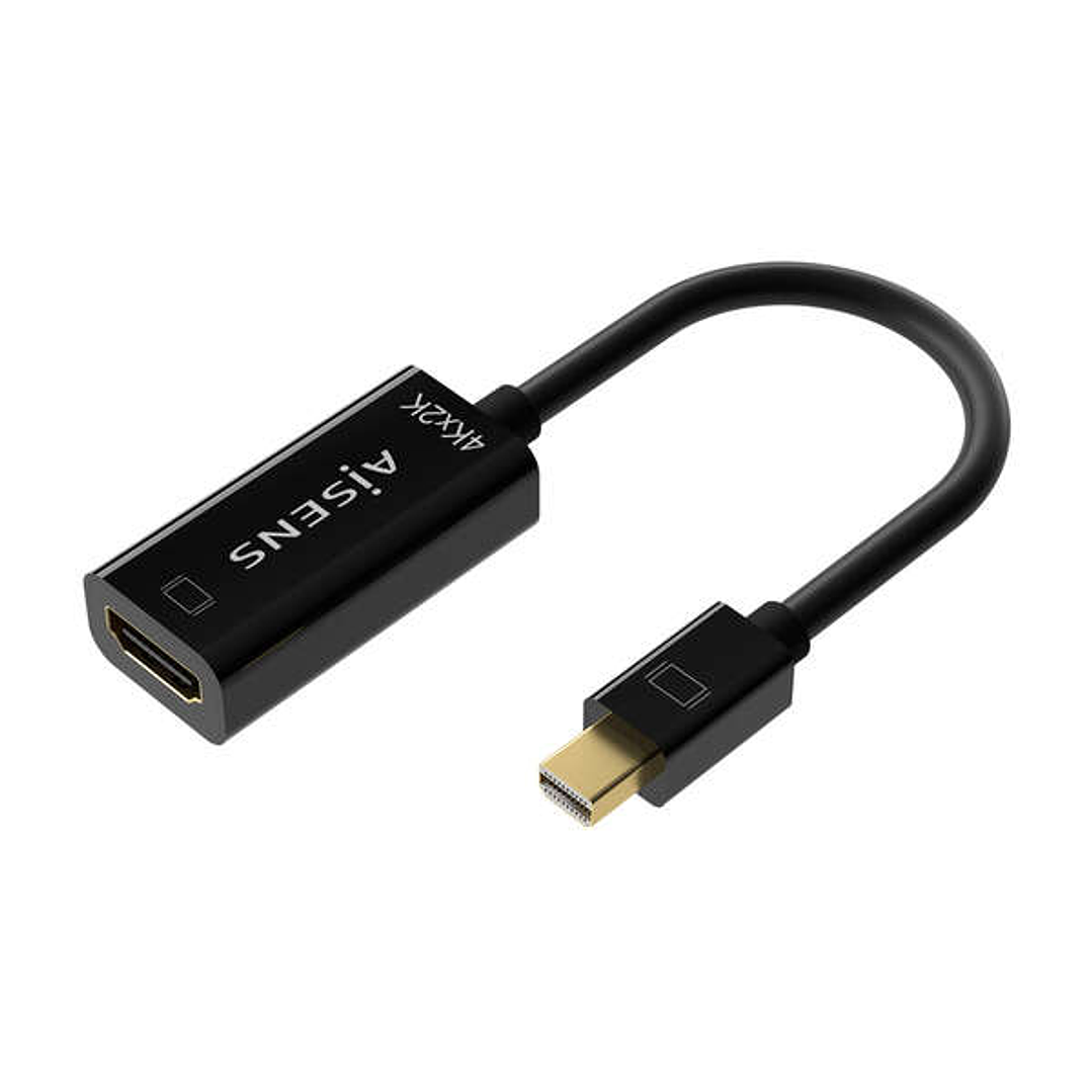 Aisens Conversor Mini DP V1.2 a HDMI V1.4 4K@30HZ - MDP/M-HDMIA/H - 15CM - Color Negro 1