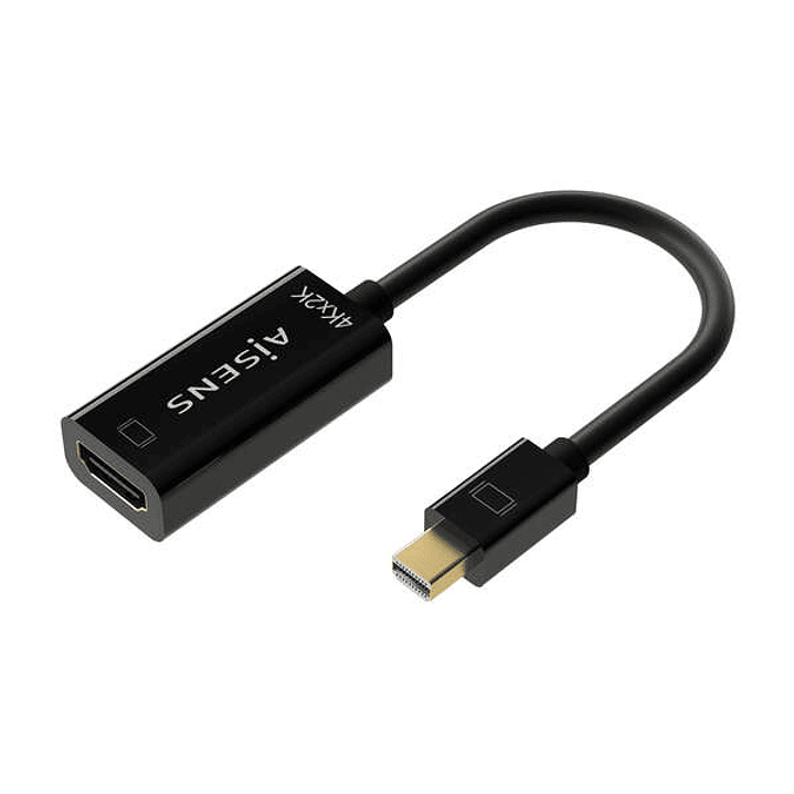 Aisens Conversor Mini DP V1.2 a HDMI V1.4 4K@30HZ - MDP/M-HDMIA/H - 15CM - Color Negro 1