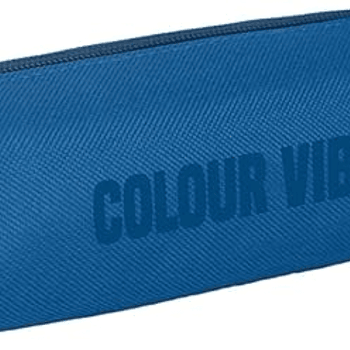 Dohe Colour Vibes Portatodo Cuadrado - Cierre con Cremallera y Tirador de Goma - Color Azul 1