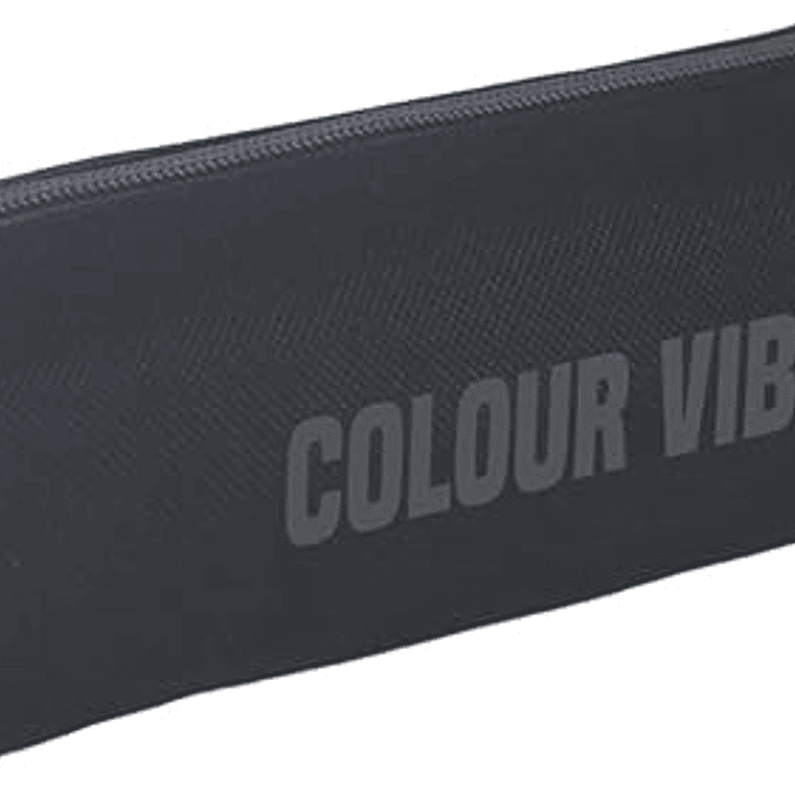 Dohe Colour Vibes Portatodo Cuadrado - Cierre con Cremallera y Tirador de Goma - Color Negro 1