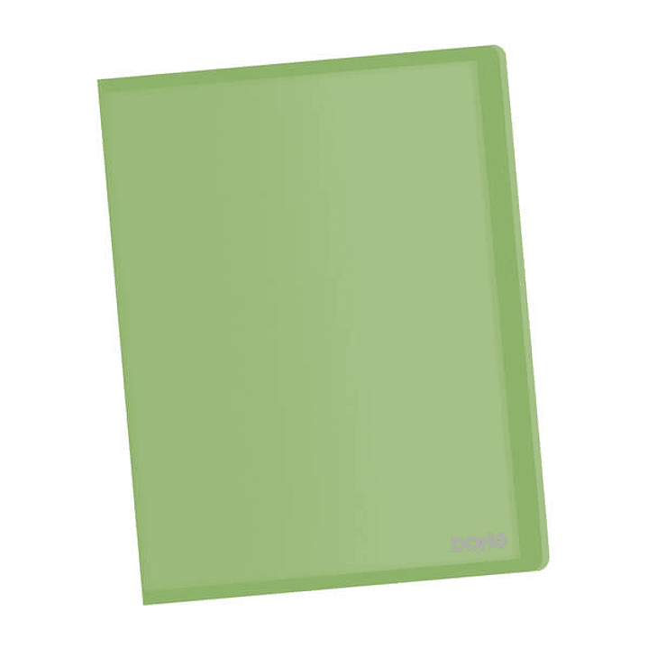 Dohe Carpeta con 10 Fundas A4 - Tapa Flexible de Polipropileno - Fundas Transparentes Soldadas - Color Verde 1