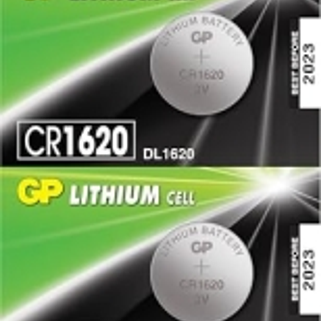 GP Lithium CR1620 Pack de 5 Pilas 3V 1