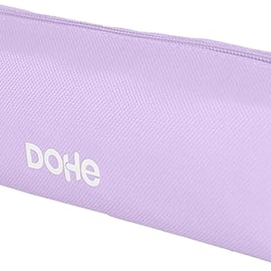 Dohe Serenity Portatodo Cuadrado - Cierre con Cremallera y Tirador de Goma - Color Morado 1