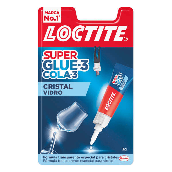 Loctite Superglue-3 Cristal 3gr - Adhesivo Liquido para Cristal y Metal - Triple Resistencia al Agua, Golpes y Temperaturas 1