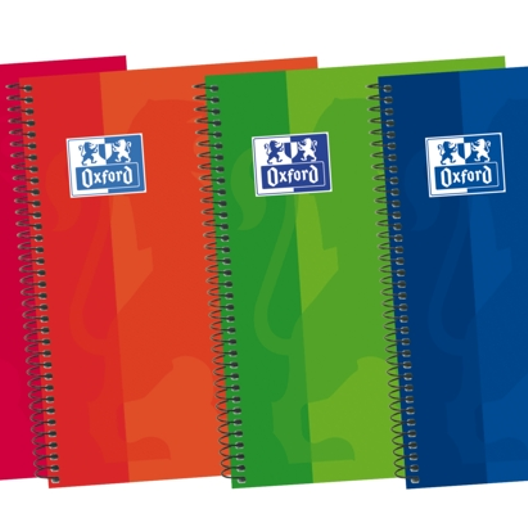 Oxford School Classic Write&Erase 4º Cuaderno Espiral - Tapa Extradura Resistente - Pauta de 2.5mm con Margen - 80 Hojas - Colores Surtidos 1