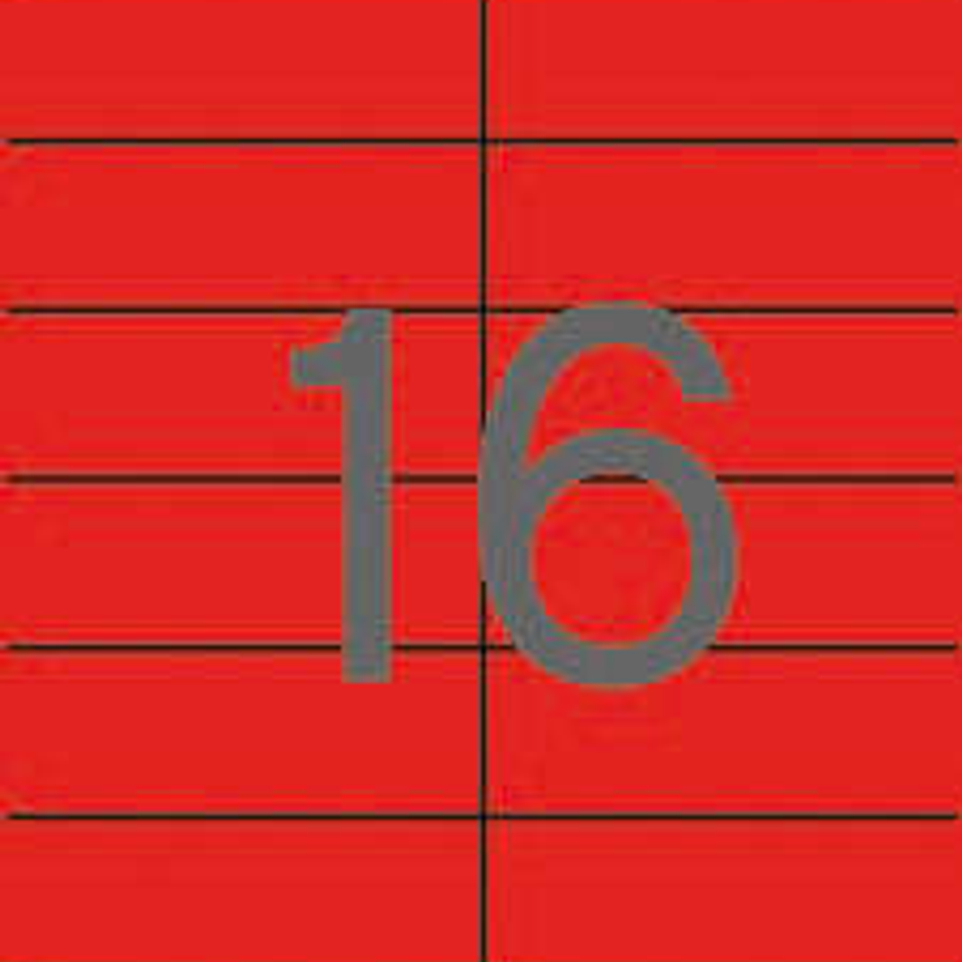 Apli Etiquetas Rojas Permanentes 105.0 x 37.0mm 20 Hojas 1