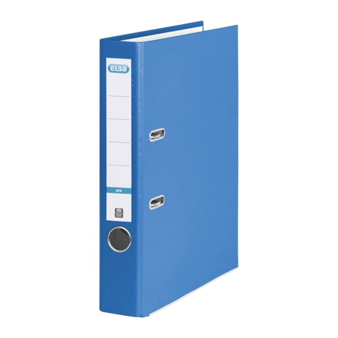 Elba Rado Top Archivador Tamaño Folio - Con Palanca y Rado - Ancho de 50mm - Forrado Exterior de Plastico - Interior de Papel - Color Azul 1