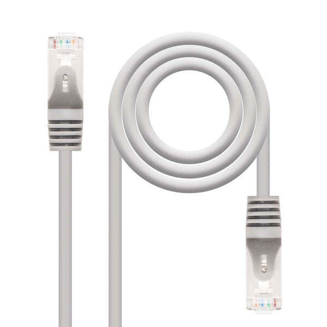 Nanocable Cable de Red Latiguillo RJ45 Cat.6 FTP AWG24 15m - Color Gris 1