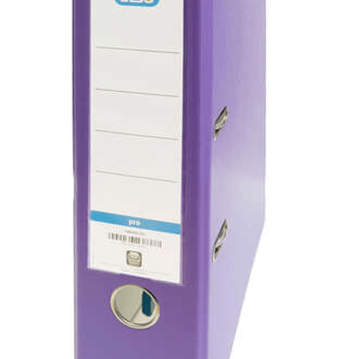 Elba Archivador Palanca Rado Top Folio - Lomo de 80mm - Forrado Exterior de Plastico - Interior de Papel - Color Lila 1