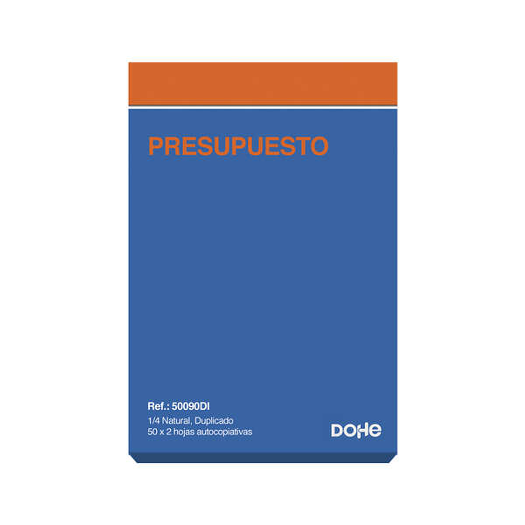 Dohe Talonarios Preimpresos a Dos Tintas en Papel Autocopiativo - 100 Hojas - Cuarto Natural - Duplicado 1