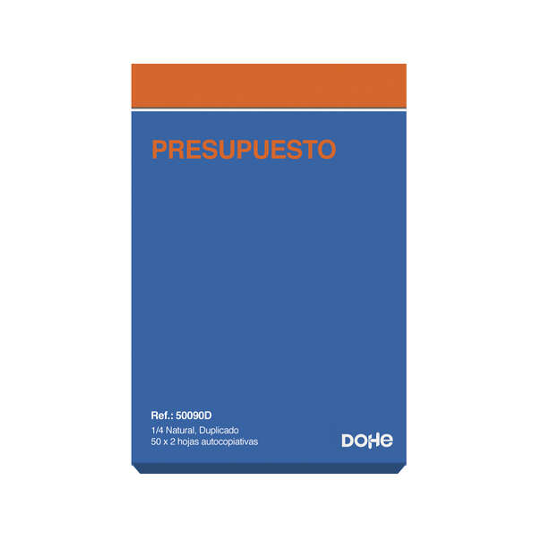 Dohe Talonarios Preimpresos a Dos Tintas en Papel Autocopiativo - 100 Hojas - Cuarto Natural - Duplicado 1