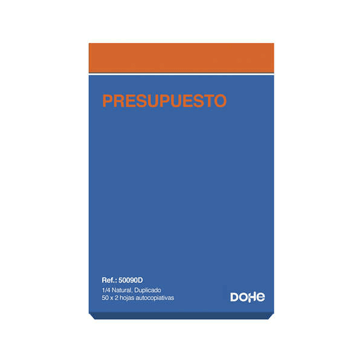 Dohe Talonarios Preimpresos a Dos Tintas en Papel Autocopiativo - 100 Hojas - Cuarto Natural - Duplicado 1