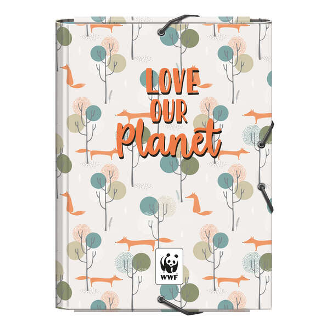 Dohe Carpeta de Carton Forrado con Papel Impreso a Todo Color - con 3 Solapas y Guardas Impresas - Cierre de Goma Elastica Redonda 1