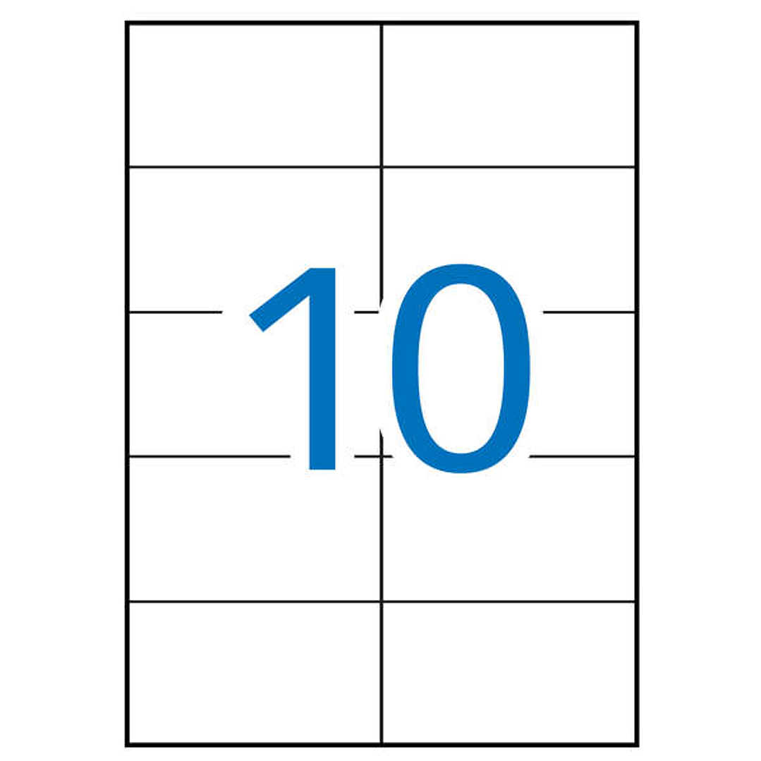 Apli Etiquetas A5 Blancas 42.0 x 74.6mm 15 Hojas 1