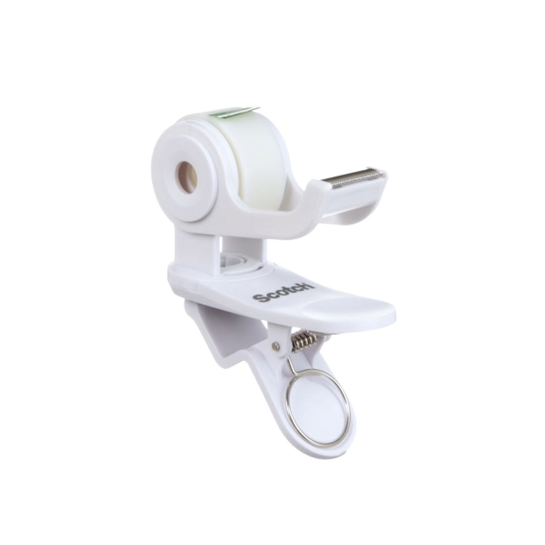 Scotch Dispensador de Pinza con Cinta Adhesiva - Para Cintas de hasta 19mm x 8.89m - Incluye Cinta Adhesiva - Color Blanco 1