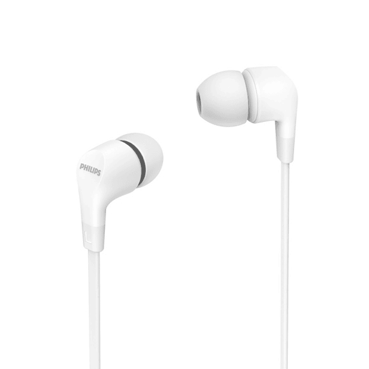 Philips Auriculares Intraurales con Cable - Jack 3.5mm - Microfono Integrado - 3 Pares de Almohadillas de Silicona - Aislamiento Pasivo del Ruido - Al 1