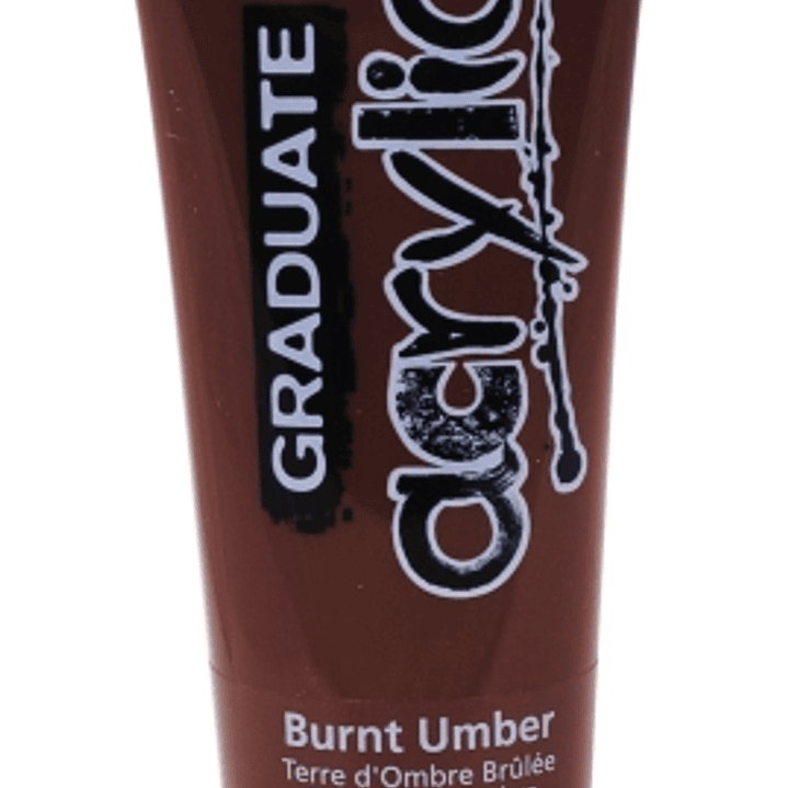 Daler Rowney Graduate Pintura Acrilica - Tubo de Plastico - 120ml - Color Sombra Tostada 1