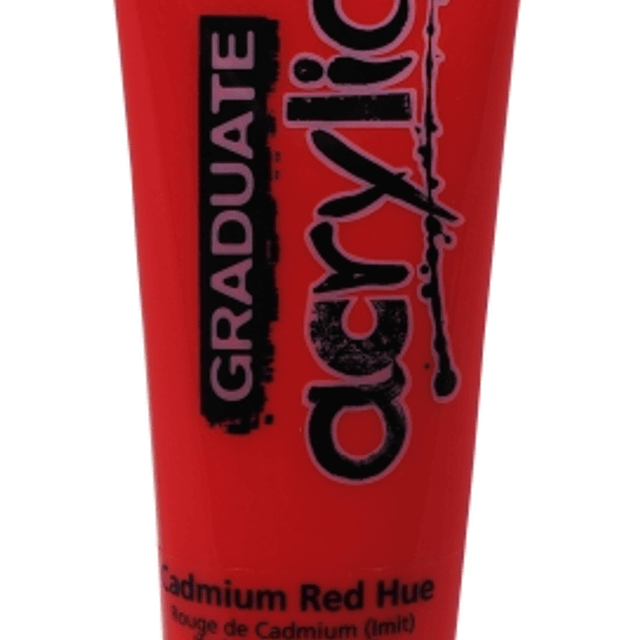 Daler Rowney Graduate Pintura Acrilica - Tubo de Plastico - 120ml - Color Rojo de Cadmio 1