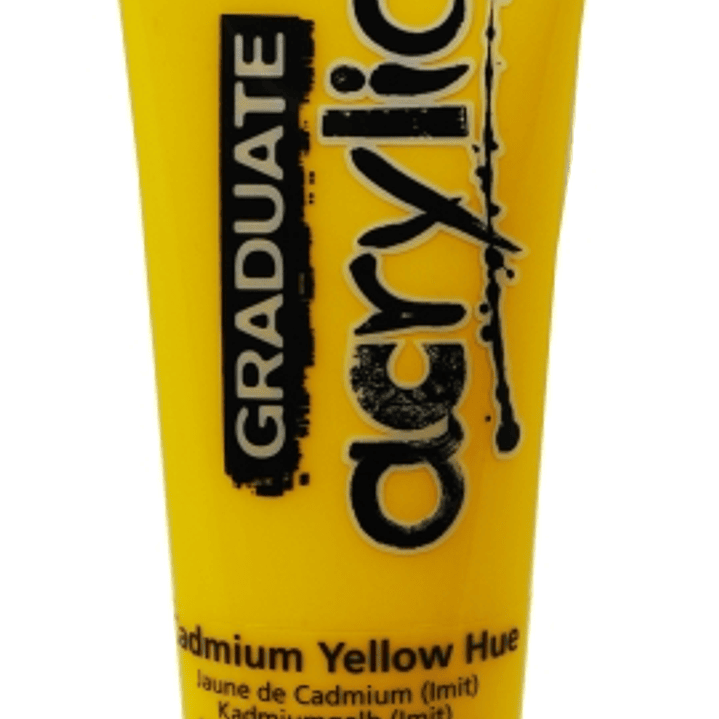 Daler Rowney Graduate Pintura Acrilica - Tubo de Plastico - 120ml - Color Amarillo de Cadmio 1