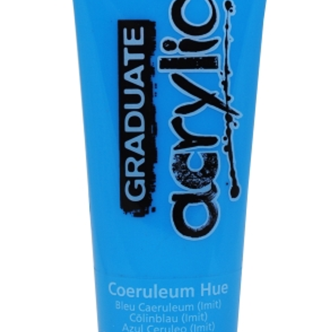 Daler Rowney Graduate Pintura Acrilica - Tubo de Plastico - 120ml - Color Azul Ceruleo 1