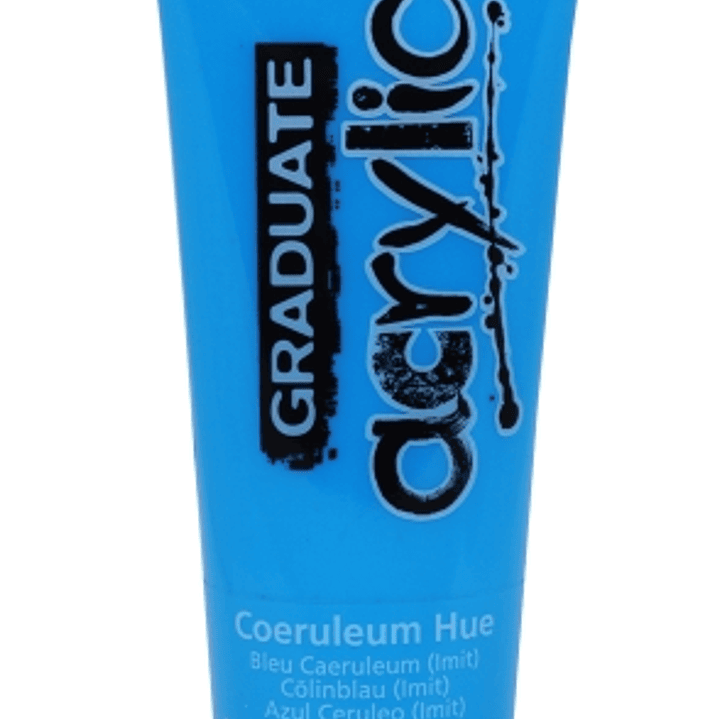 Daler Rowney Graduate Pintura Acrilica - Tubo de Plastico - 120ml - Color Azul Ceruleo 1