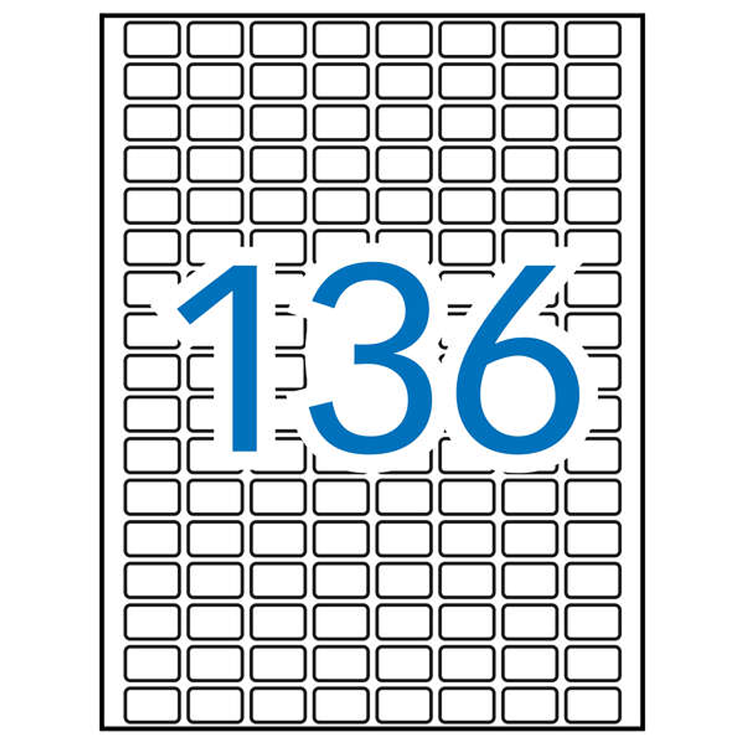 Apli Etiquetas A5 Blancas 10.0 x 16.0mm 15 Hojas 1