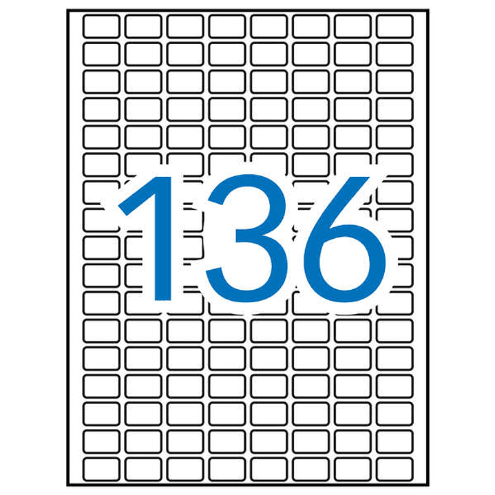 Apli Etiquetas A5 Blancas 10.0 x 16.0mm 15 Hojas 1
