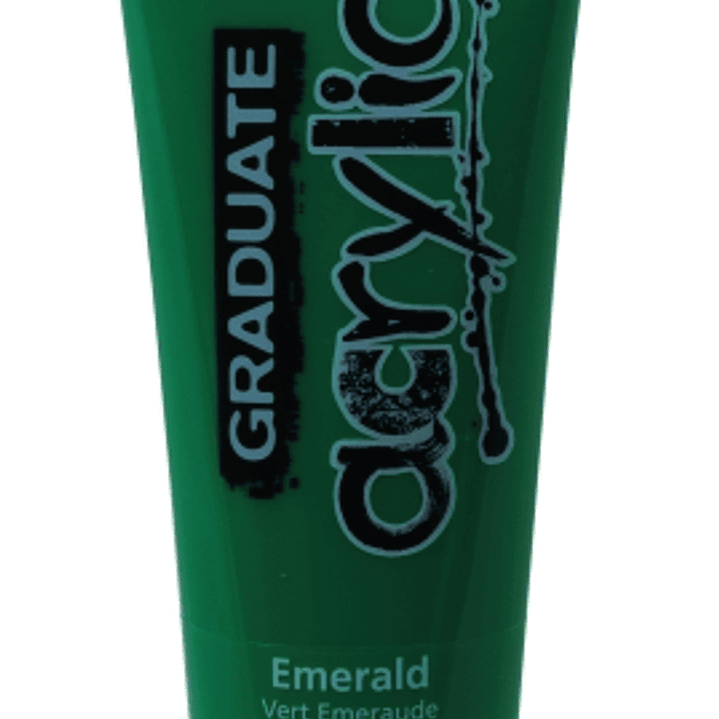 Daler Rowney Graduate Pintura Acrilica - Tubo de Plastico - 120ml - Color Verde Esmeralda 1