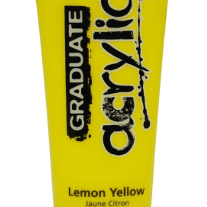 Daler Rowney Graduate Pintura Acrilica - Tubo de Plastico - 120ml - Color Amarillo Limon 1