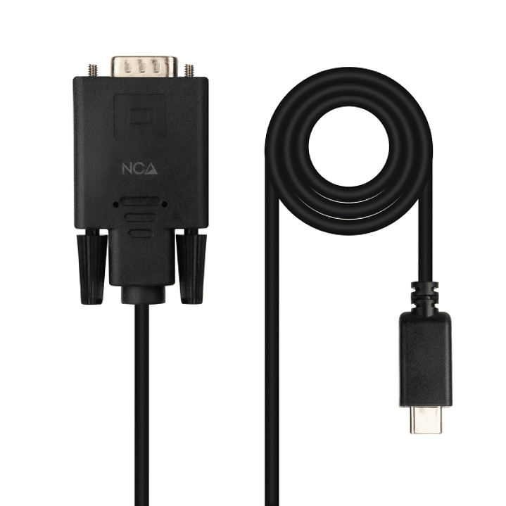 Nanocable Cable Conversor USB-C a VGA - USB-C/M-Hdb15/M - 1.8m - Color Negro 1