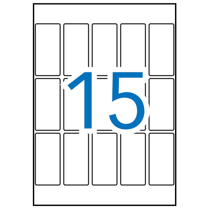 Apli Etiquetas A5 Blancas 26.0 x 54.0mm 15 Hojas 1