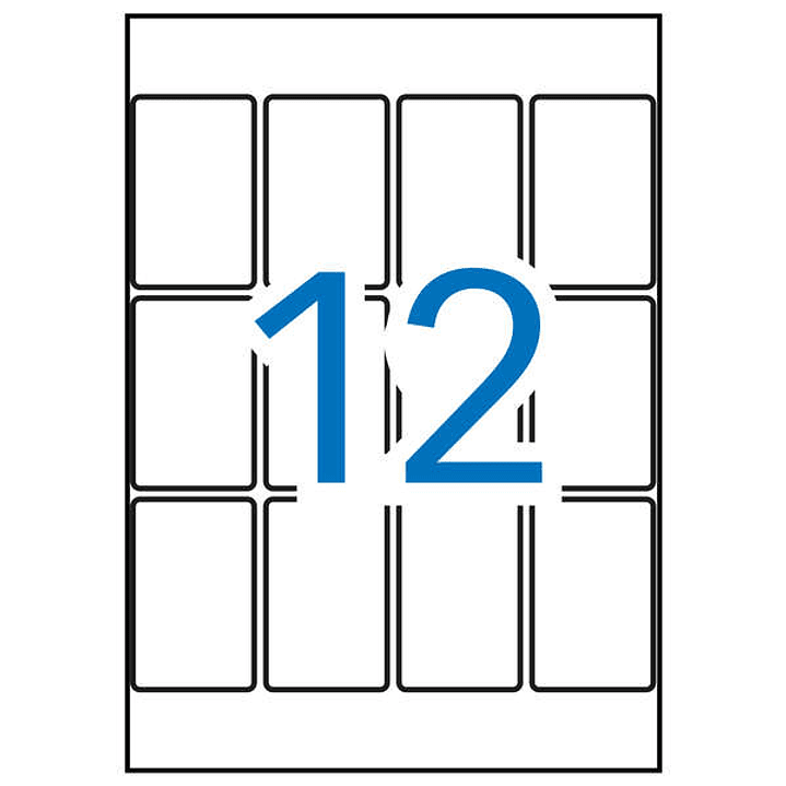 Apli Etiquetas A5 Blancas 34.0 x 53.0mm 15 Hojas 1