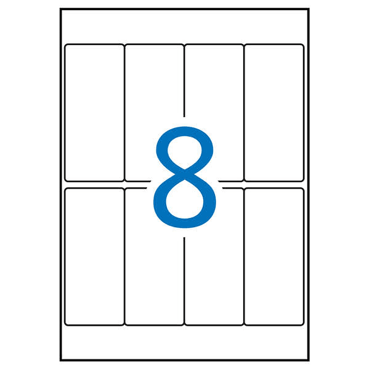 Apli Etiquetas A5 Blancas 36.0 x 82.0mm 15 Hojas 1