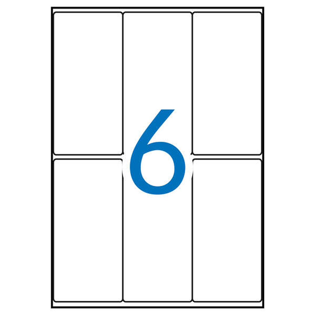 Apli Etiquetas A5 Blancas 49.0 x 100.0mm 15 Hojas 1