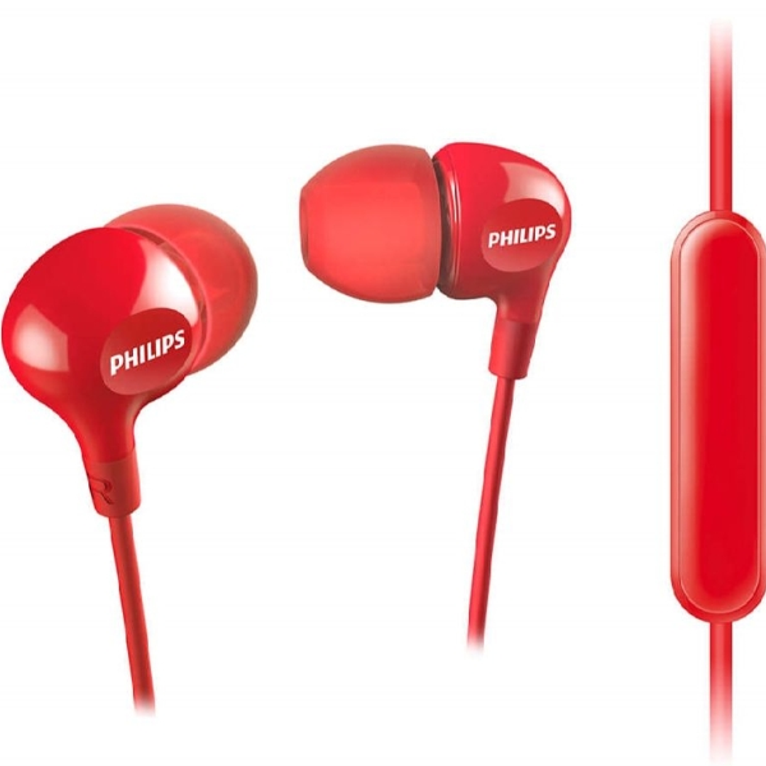 Philips Auriculares Intraurales con Cable - Jack 3.5mm - Microfono Integrado - Aislamiento Pasivo del Ruido - Boton Multifuncion - Altavoz 8.6mm - Col 1