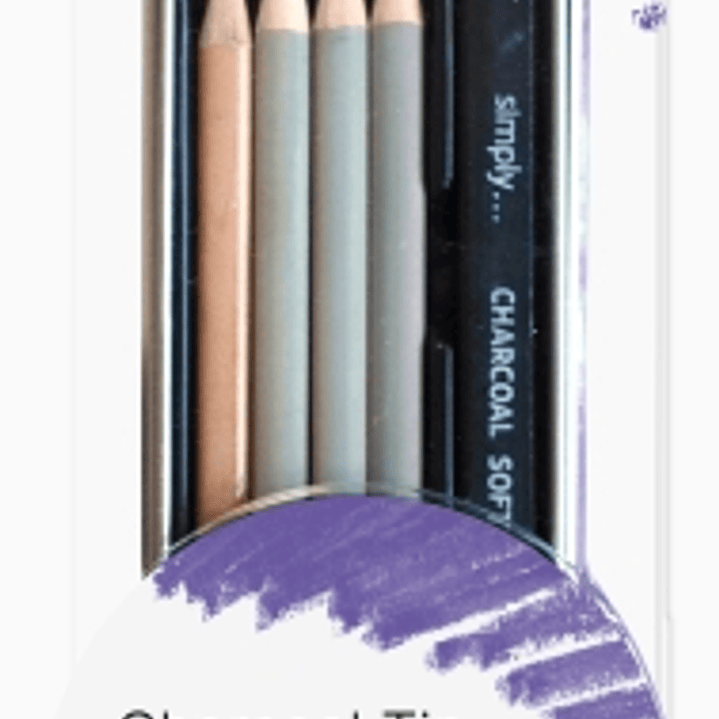 Daler Rowney Simply Pack de 8 Lapices para Esbozo y Carboncillos - Bote Metalico - Color Negro 1