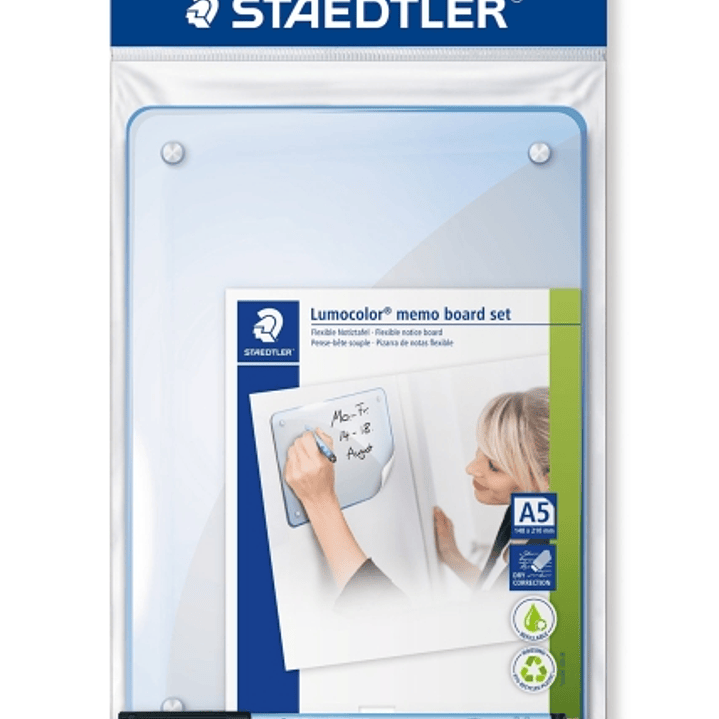 Staedtler Lumocolor 641 Lamina para Notas Flexible con Rotulador - Tamaño 210x148mm - Autoadhesivo - Limpieza en Seco 1