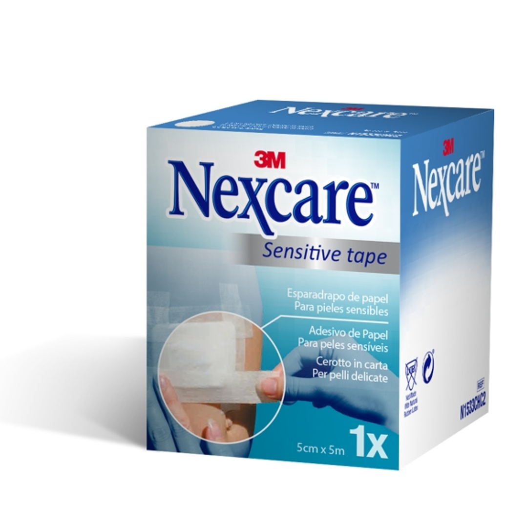 Nexcare Sensitive Esparadrapo - 50mm x 5m - Color Blanco 1