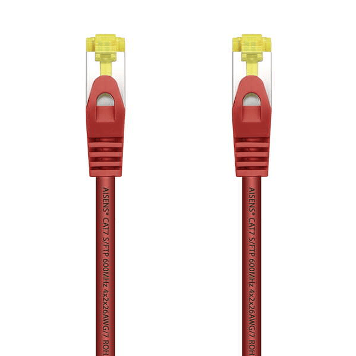 Aisens Cable de Red Latiguillo RJ45 LSZH Cat.7 600 MHz S/FTP PIMF AWG26 - 2.0M - Color Rojo 1