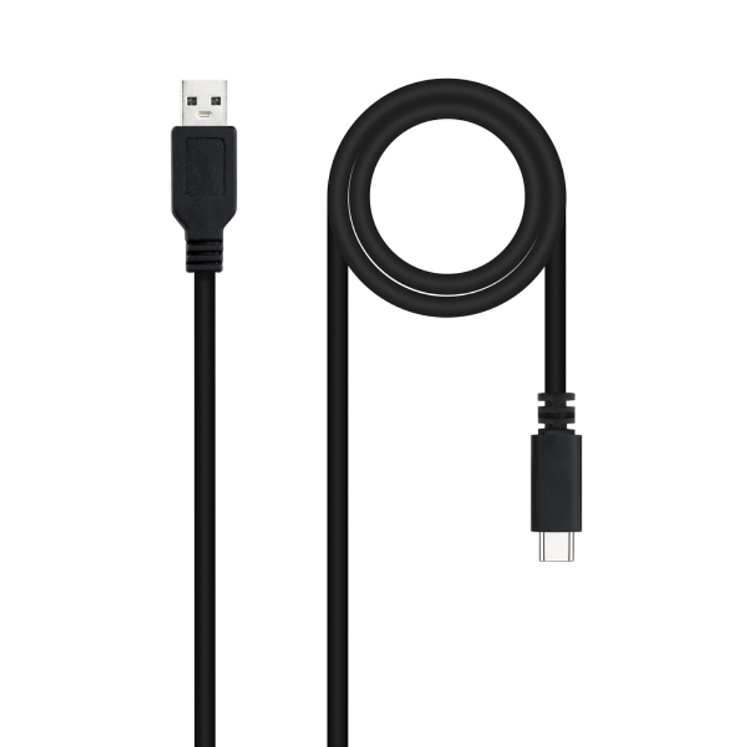 Nanocable Cable 2.0 3A USB-C Macho a USB-A Macho - Longitud 1.50m - Color Negro 1