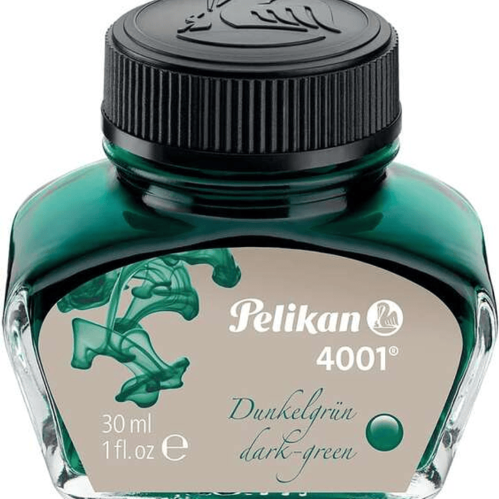 Pelikan Tinta 4001 No.78 - Frasco 30ml - Tintero de 30ml - Asegura el Perfecto Funcionamiento de la Estilografica - Color Verde Oscuro 1
