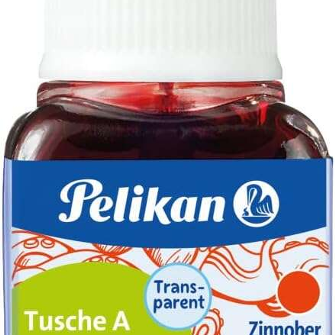 Pelikan Tinta China 523 10ml N.3 - Botella de 10ml - Ideal para Dibujo y Caligrafia - Color Bermellon 1